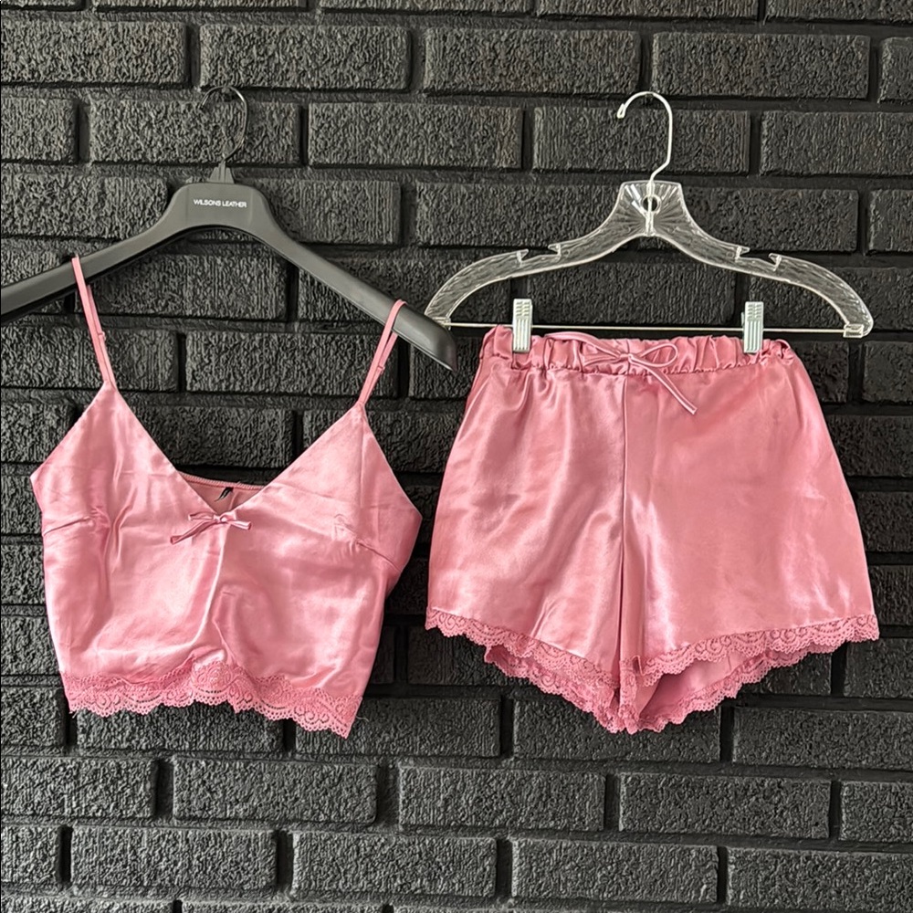 Pink Satin Sleepwear Set